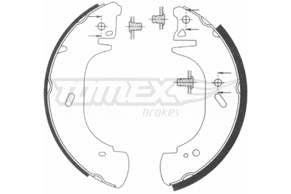 Sada brzdových čelistí TOMEX Brakes